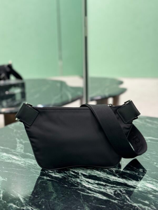 Re-Nylon and Saffiano leather shoulder bag