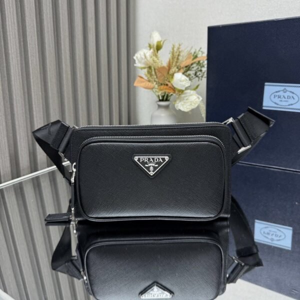 Saffiano leather belt bag