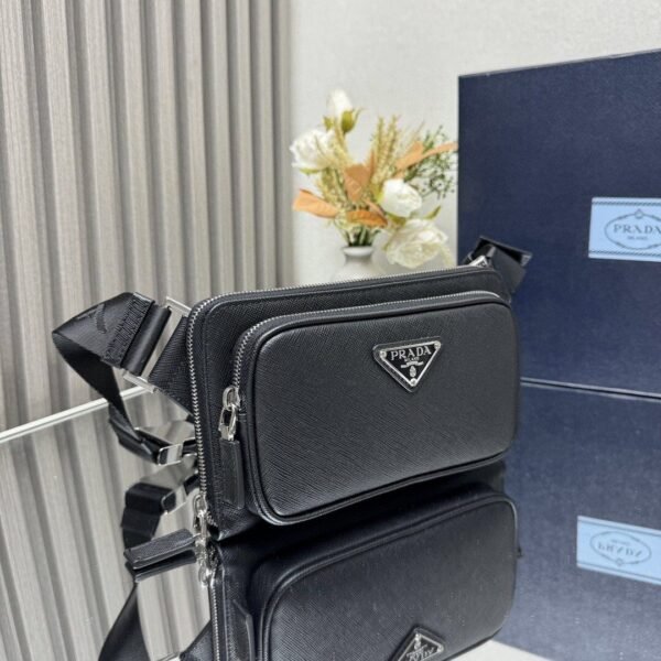 Saffiano leather belt bag