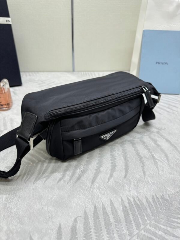 Re-Nylon and Saffiano leather shoulder bag