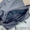 Re-Nylon and leather shoulder bag