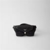 Re-Nylon and leather shoulder bag