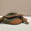 Re-Nylon and suede belt bag
