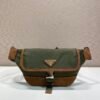 Re-Nylon and suede belt bag