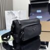 Medium Re-Nylon and Saffiano leather shoulder bag