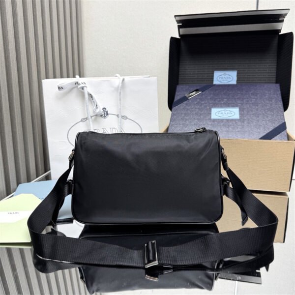 Medium Re-Nylon and Saffiano leather shoulder bag