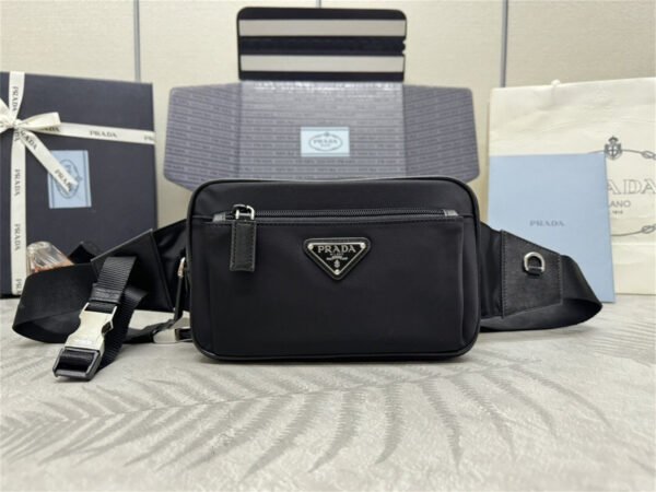 Re-Nylon and Saffiano leather belt bag