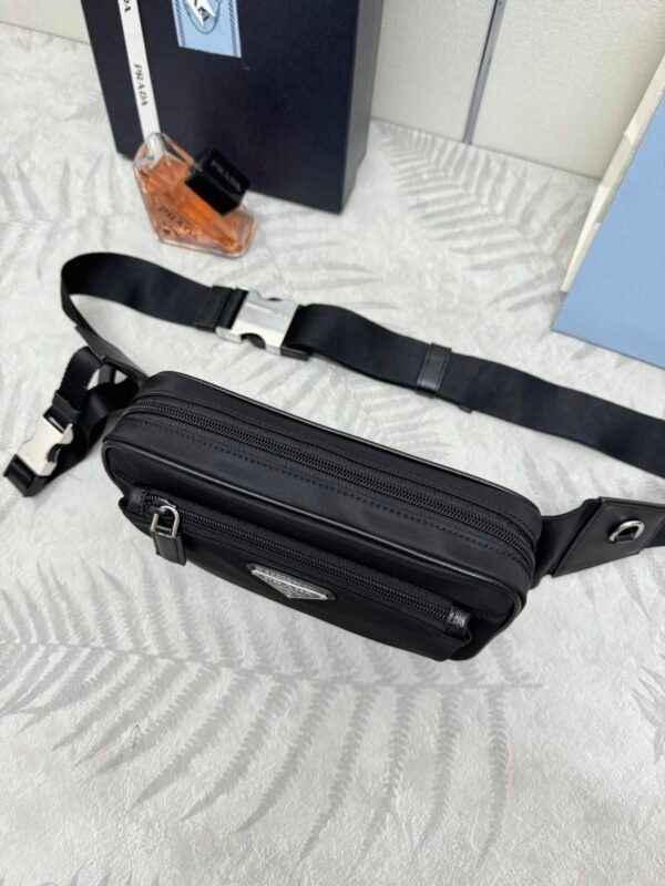 Re-Nylon and Saffiano leather belt bag