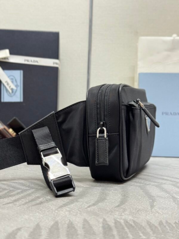 Re-Nylon and Saffiano leather belt bag