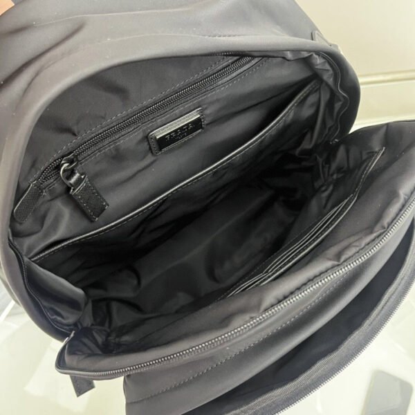 Re-Nylon and Saffiano leather backpack