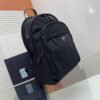 Re-Nylon and Saffiano leather backpack