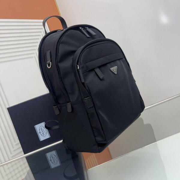 Re-Nylon and Saffiano leather backpack