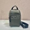 Re-Nylon and Saffiano leather backpack