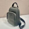 Re-Nylon and Saffiano leather backpack