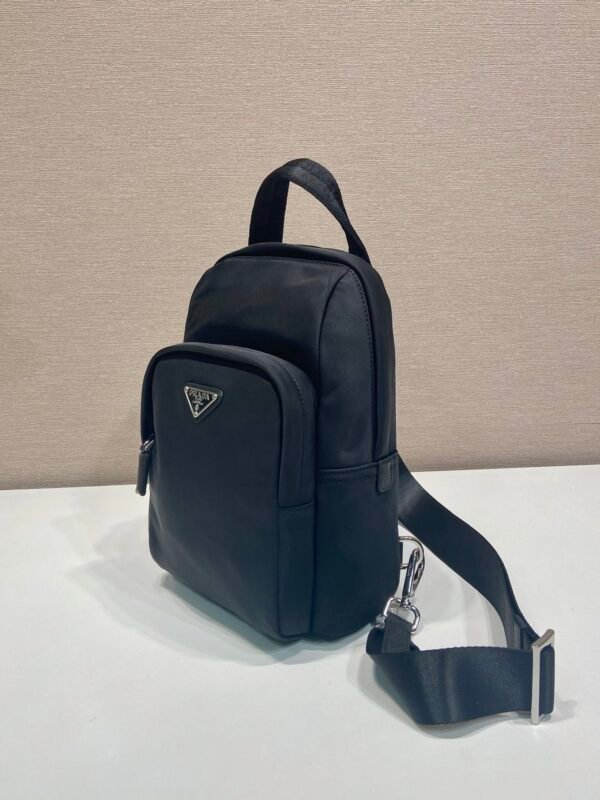 Re-Nylon and Saffiano leather backpack