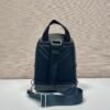 Re-Nylon and Saffiano leather backpack