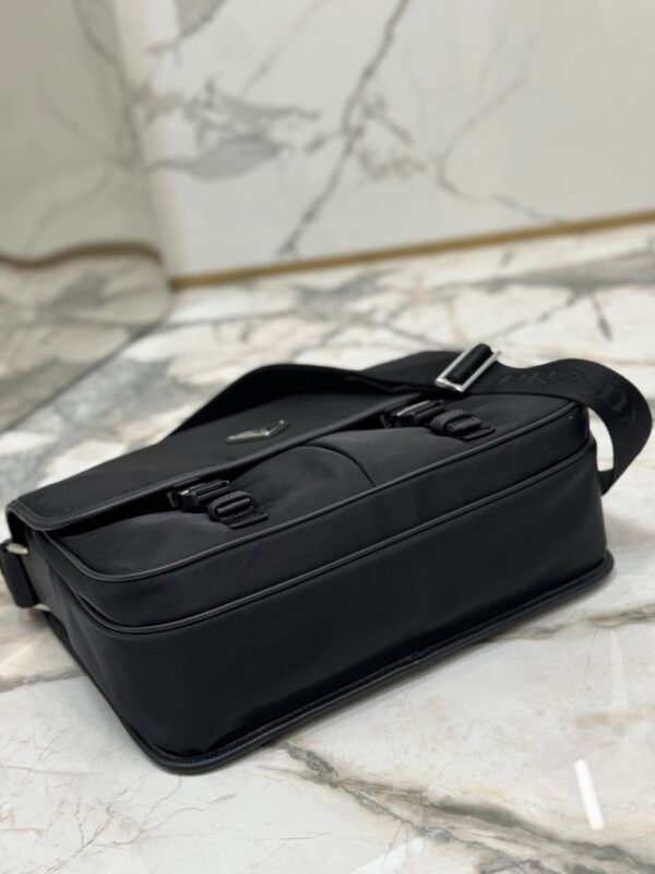 Re-Nylon and Saffiano leather shoulder bag