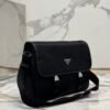 Re-Nylon and Saffiano leather shoulder bag