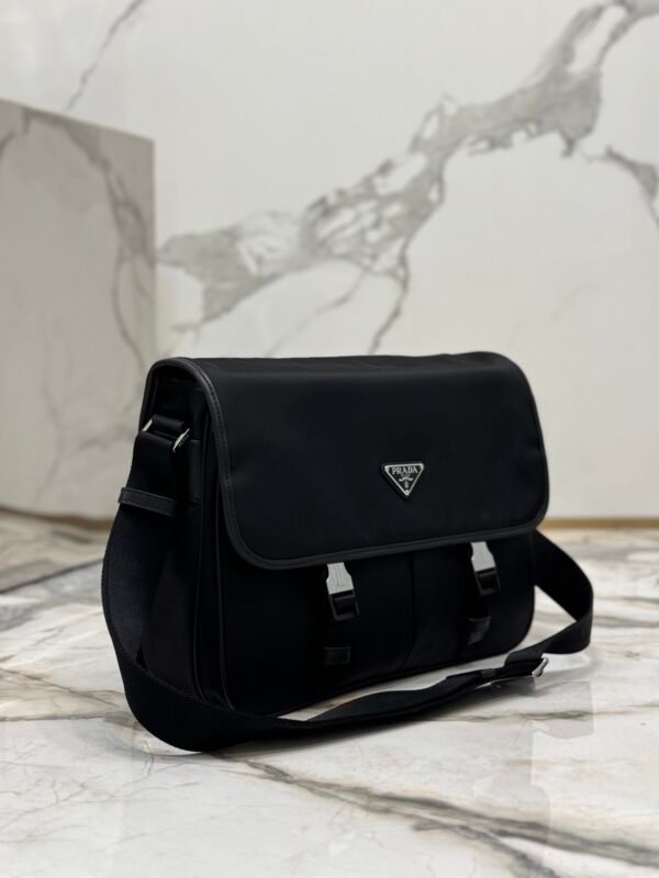 Re-Nylon and Saffiano leather shoulder bag