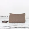 815263 AAEEM 1000-1 (1) Gucci GG Emblem Debossed Leather Medium Shoulder Bag