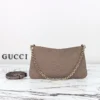 815263 AAEEM 1000-1 (3) Gucci GG Emblem Debossed Leather Medium Shoulder Bag