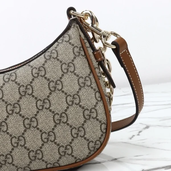 847447 FAD6L 9758 (5) Gucci GG Emblem Canvas Small Shoulder Bag
