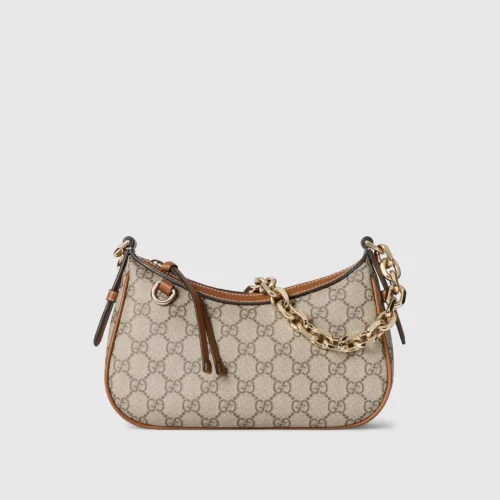 847447 FAD6L 9758 Gucci GG Emblem Canvas Small Shoulder Bag