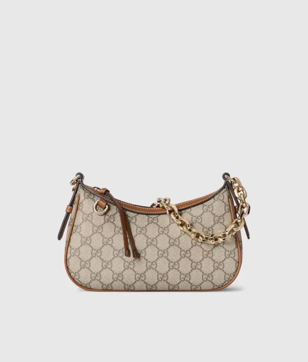 847447 FAD6L 9758 Gucci GG Emblem Canvas Small Shoulder Bag