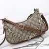847447 FAD6L 9758 (7) Gucci GG Emblem Canvas Small Shoulder Bag