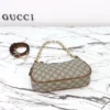 847447 FAD6L 9758 (8) Gucci GG Emblem Canvas Small Shoulder Bag